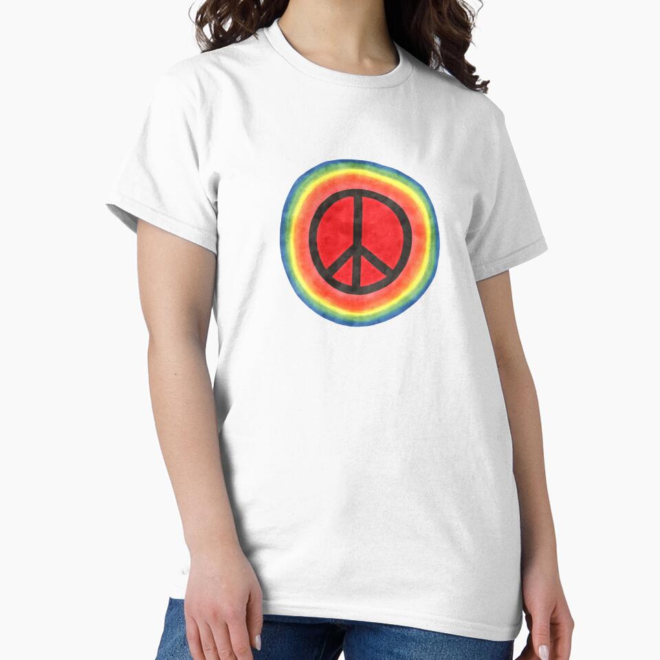 Rainbow Peace Badge by pinkmonkeybird