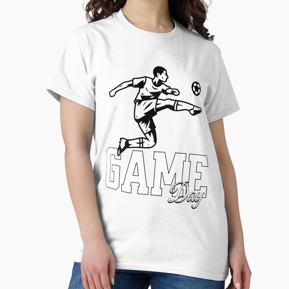Soccer Game Day Retro Varsity Athlete Kick Sports by Abaseen