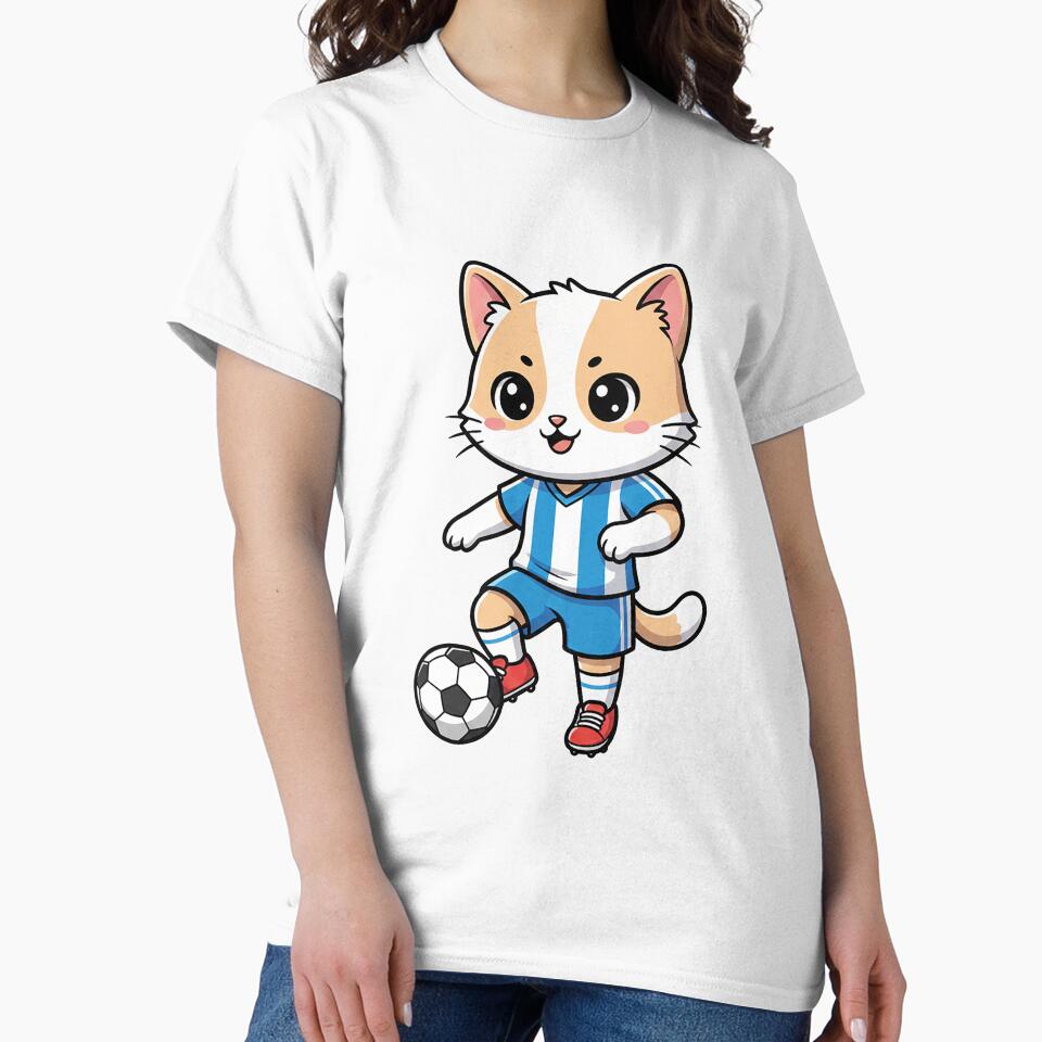 Cute Soccer Cat Cartoon by HoopeStylee