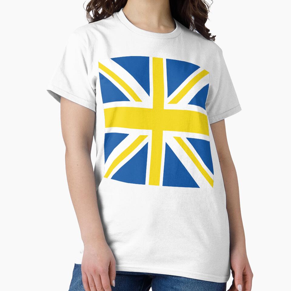 Leeds Blue White Yellow Union Jack Flag by Sporting Colour