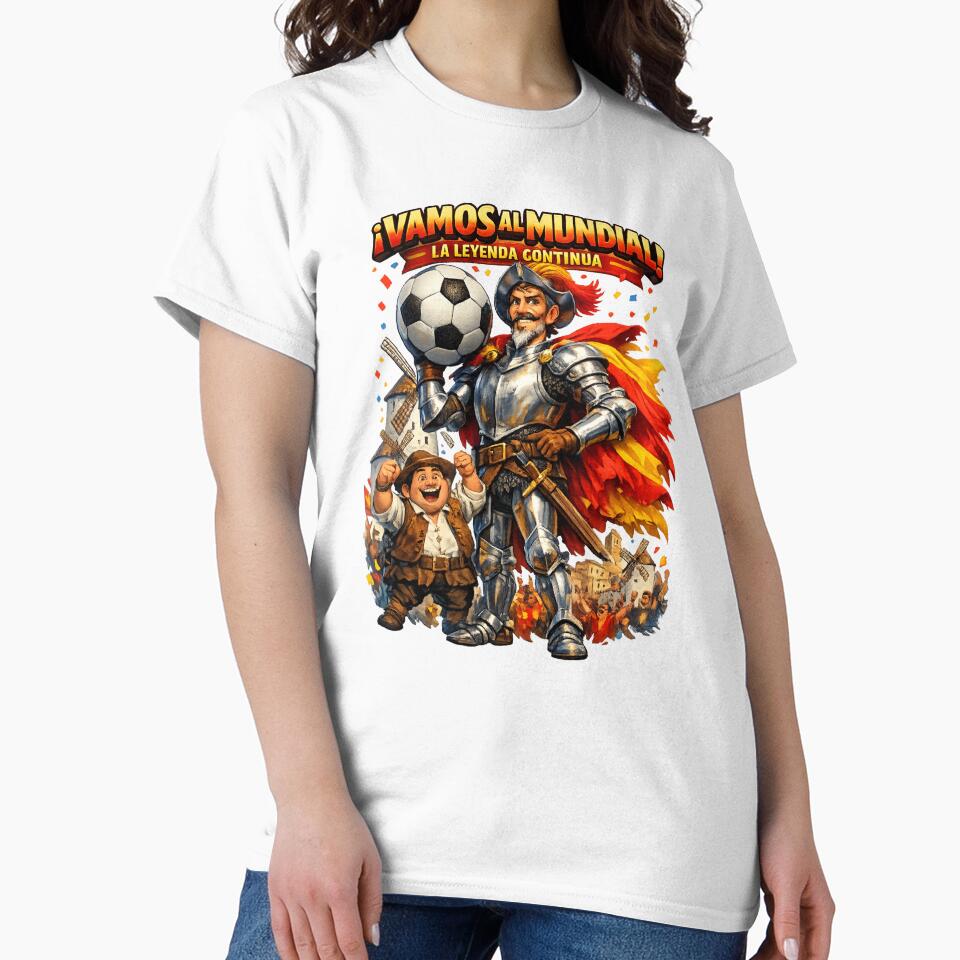 Spain World Cup 2026 Don Quixote Fan Shirt by Retro Arabica