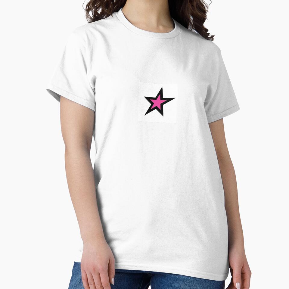 Pink + black star design by abbiejem