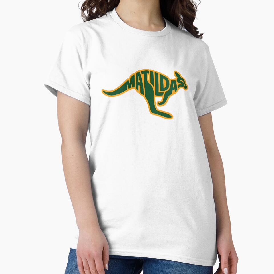 Matildas Kangaroo Word Art Silhouette - Australian Soccer Fan Gear by H Jonas