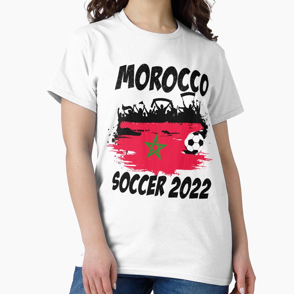 National Morocco Flag For Men Women With football Morocco fans by LAPSOStudios