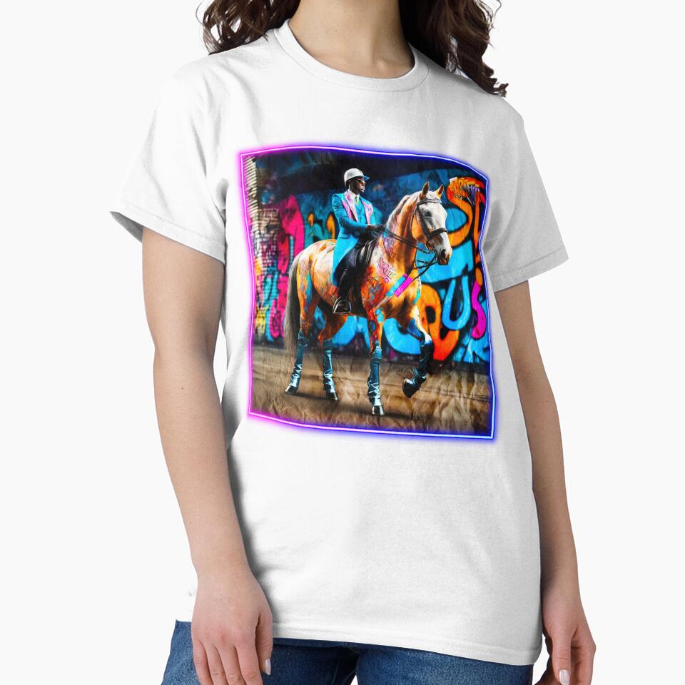 Graffiti style Horse and rider by Drone-tees