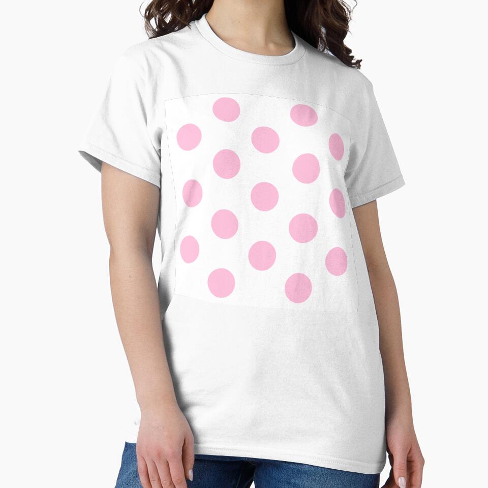 Large COTTON CANDY PINK and WHITE POLKA DOTS by RachelMacht