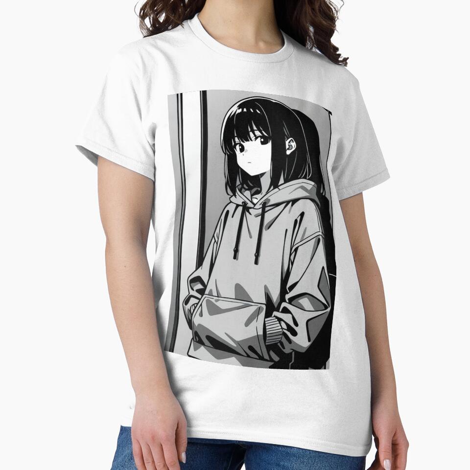 Fashion - Man in Black Hoodie Hood Up Streetwear Anime Variant 4 by AnimeShin