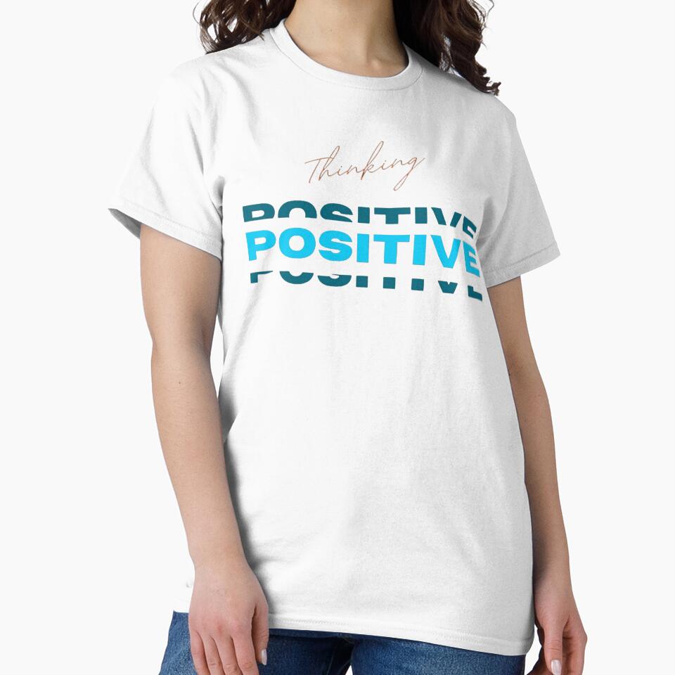 Thinking Positive Printed Graphic T-Shirt by KARSCORP