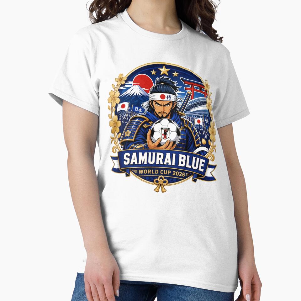 Samurai Blue Football Fan Crest by Retro Arabica