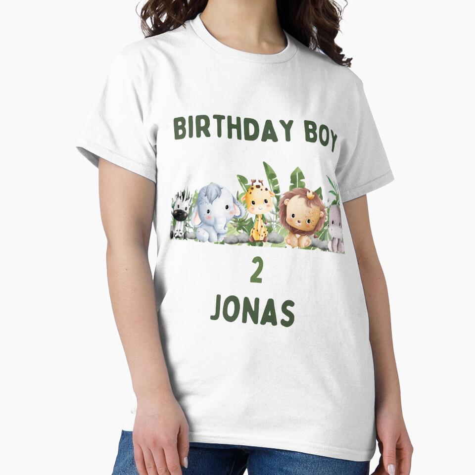 Safari Animals Birthday Boy by Green Cart