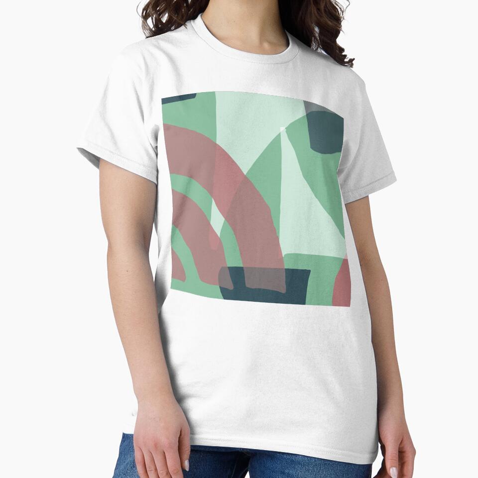 Mid-Century Modern in Minty Green and Mauve-Pink Pattern by DEC02