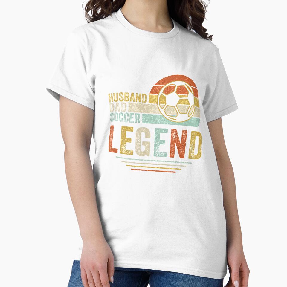Husband Dad Soccer Legend Vintage Fathers Day by Kayla Alice Mooney