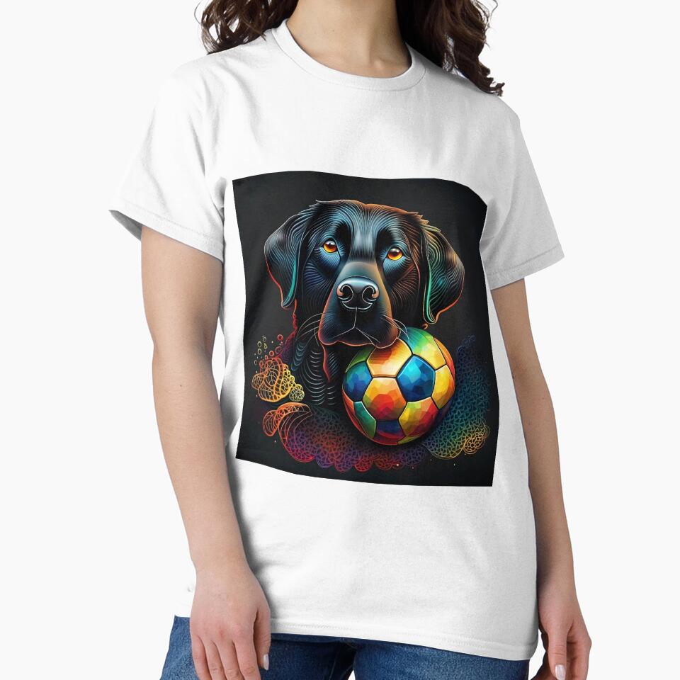 Black Labrador Football Fan by javaoverride