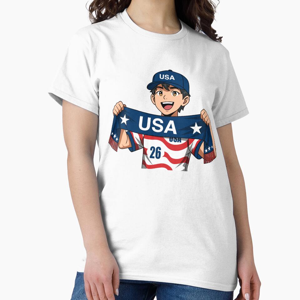 USA Soccer Fan Anime Boy Scarf by Anne97s