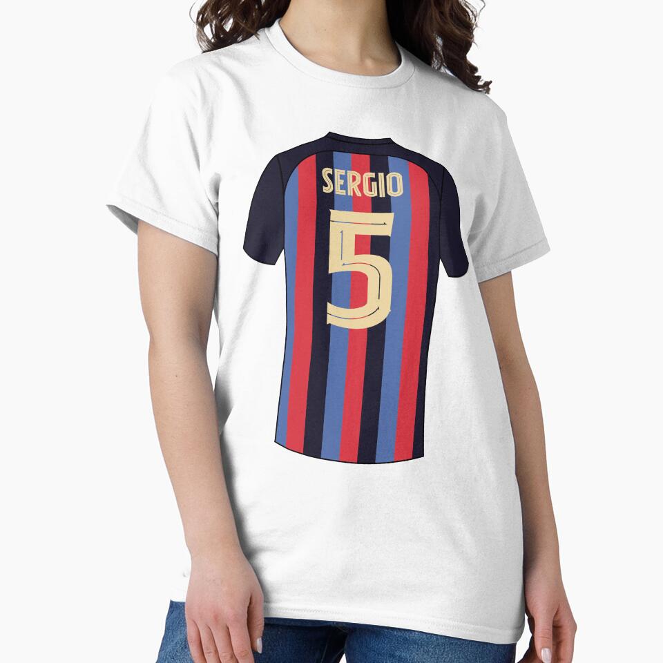 Sergio busquets Barcelona football jersey number 5 by Justtrendytees