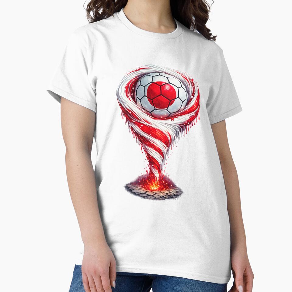 Japan Soccer Tornado - Japanese Flag Vortex Art by FunToTheFullest
