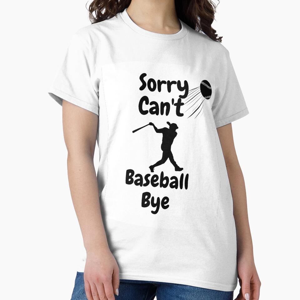 Sorry, can't, baseball, bye (White) by Ranydrawings