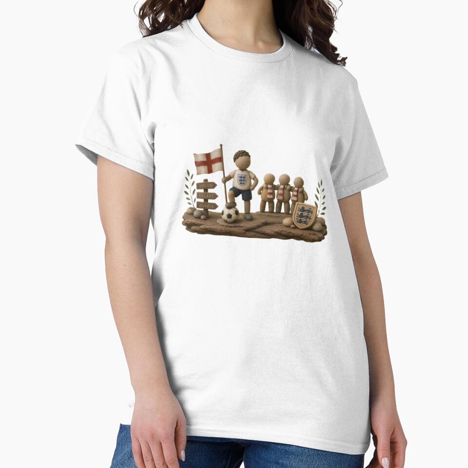 England Football Legacy Pebble Art Shirt | England Soccer Fan Gift | Three Lions Inspired Football Design | English Pride Tee by PebbleMood