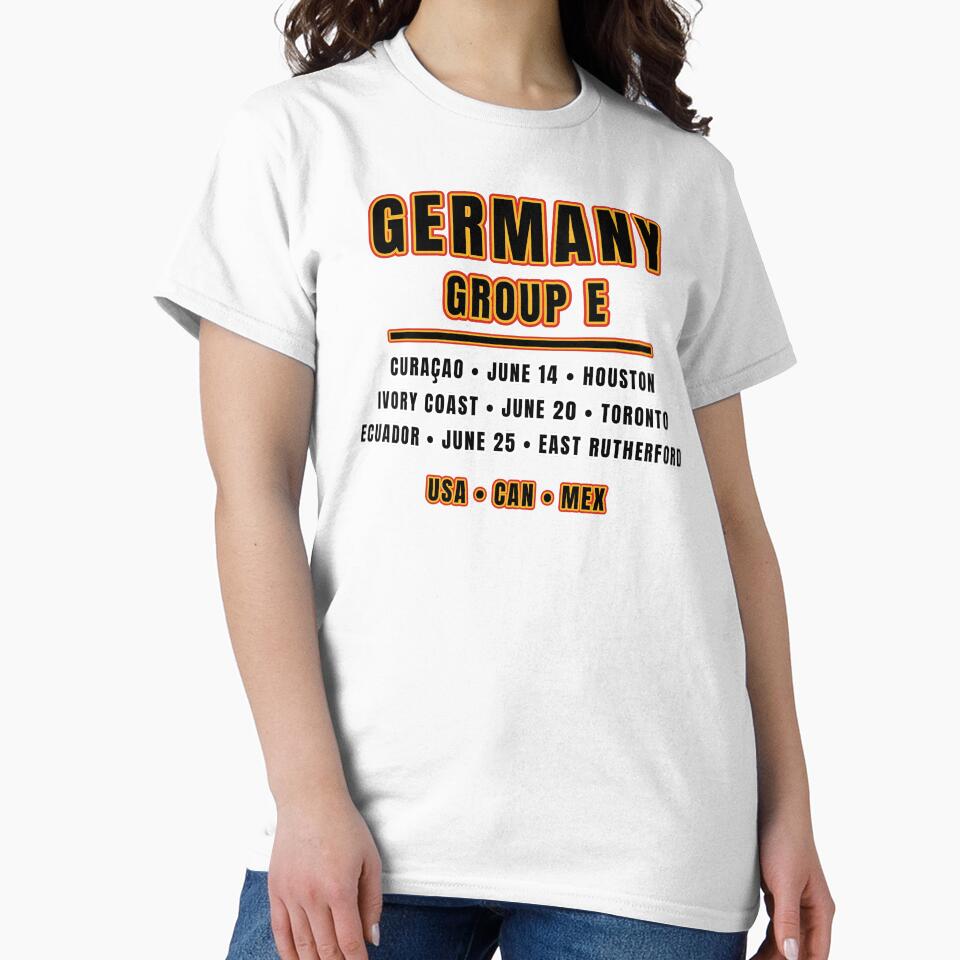 Germany Football Fixtures T-Shirt – Group E Schedule Shirt by The Hairy Melon