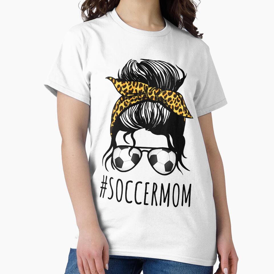 Soccer Mom With Leopard And Messy Bun by Lemon Pepper