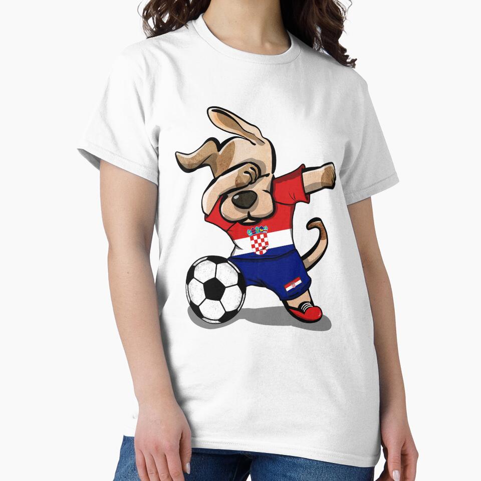 Dabbing Dog Croatia Soccer Jersey Croatian Football Team by DesignCube
