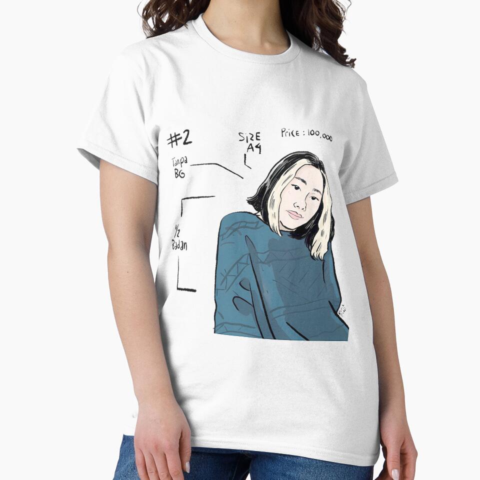 Cool Girl Portrait Blue Sweater by JacobAaBShopus