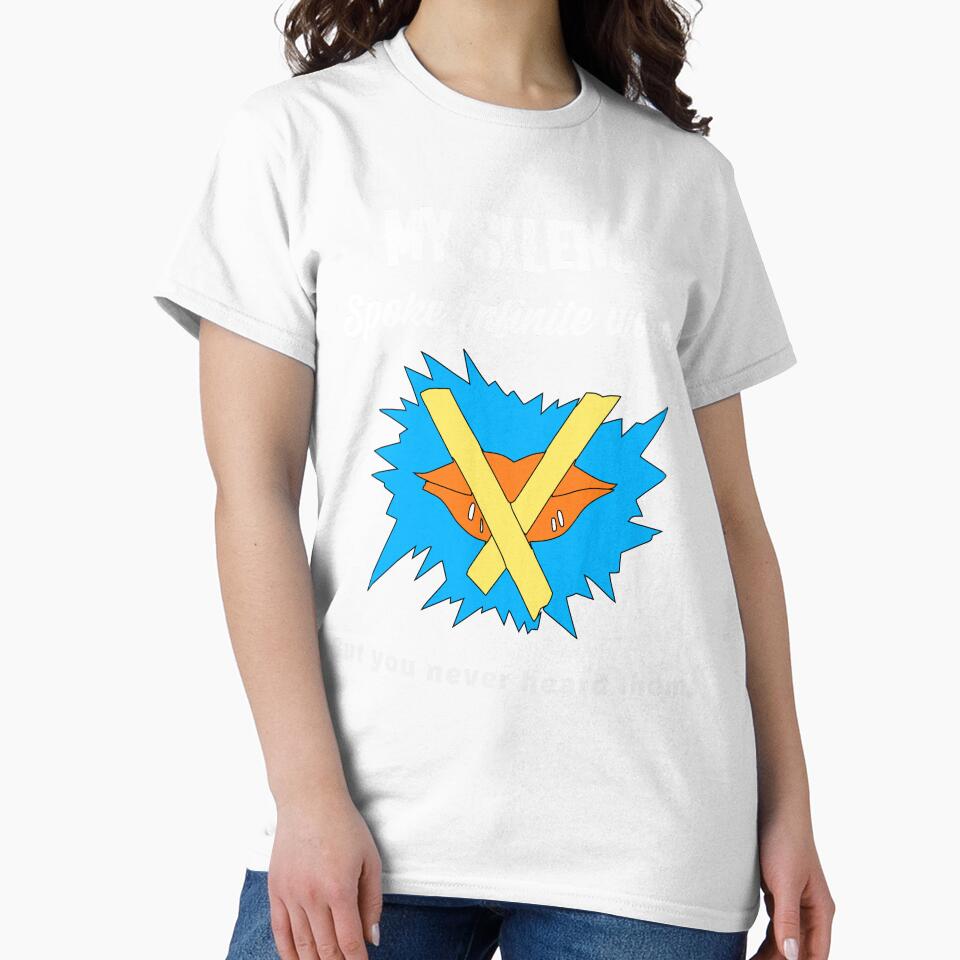 My Silence spoke Infinite words funny slim fit by Philomena1954