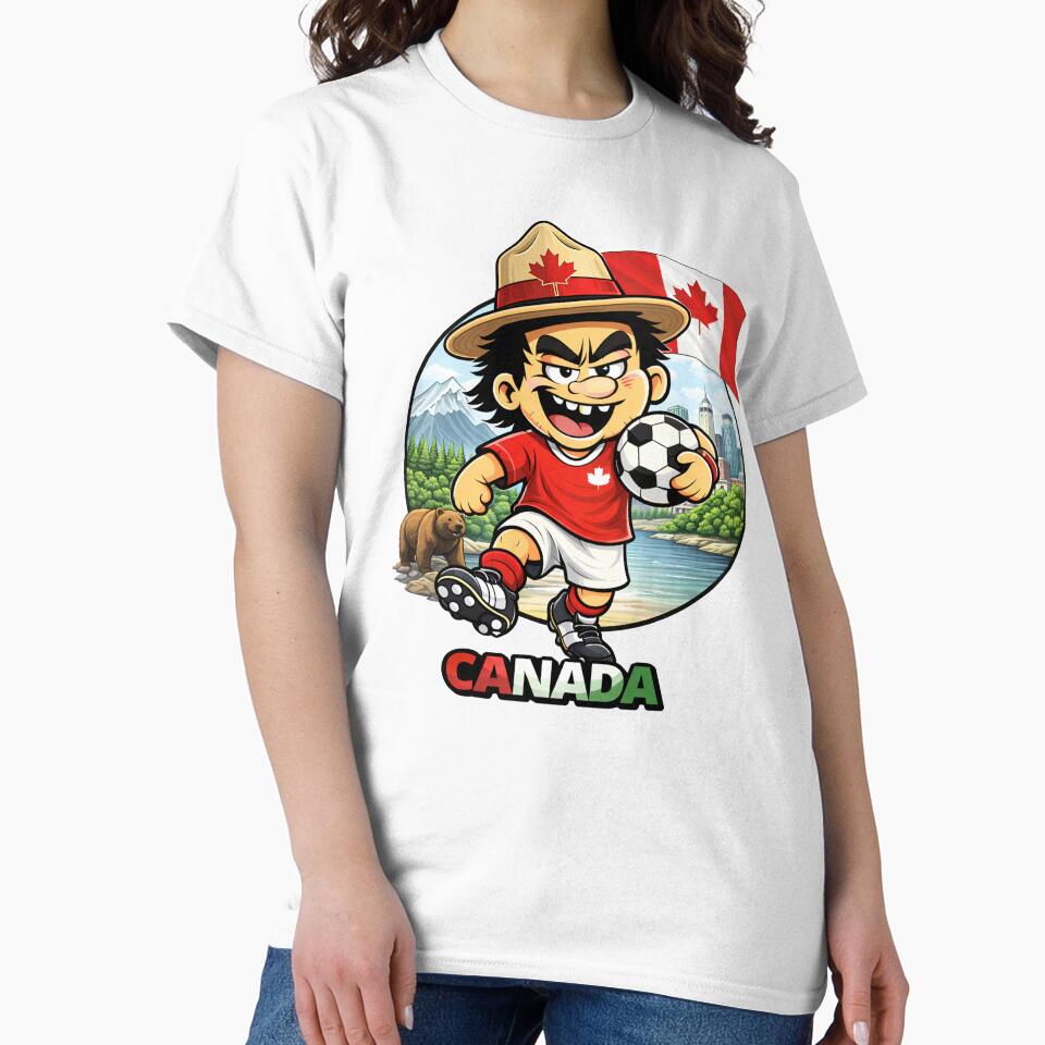 Canada Soccer Fan Cartoon Shirt by theKcodeHQ