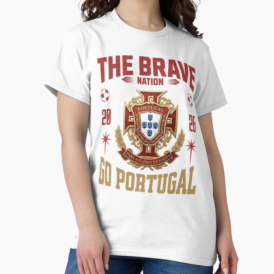 Portugal Soccer 2026 The Brave Nation Vintage Football Fan Design by Abaseen