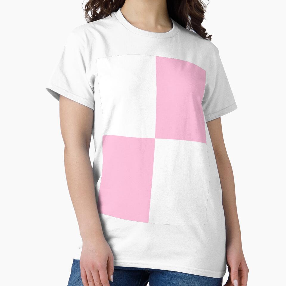 Quarters - White and Cotton Candy Pink by JustPatterns2