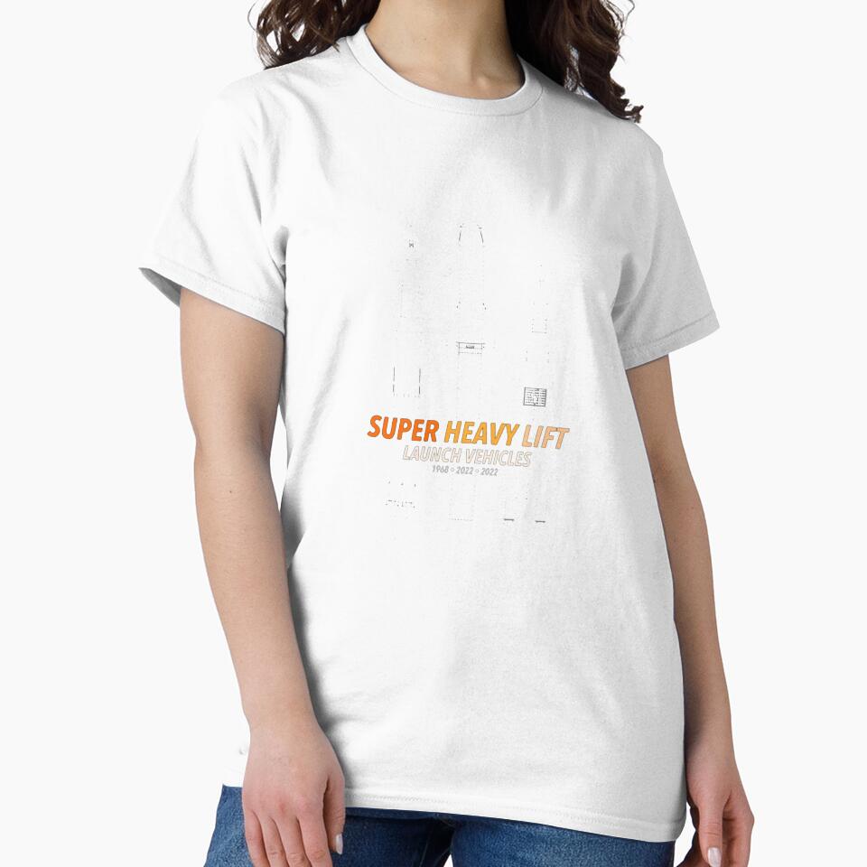 Saturn V  Starship  SLS - Super Heavy Lift Launch Vehicles T-Shirt_32307492 by gidget-gadget