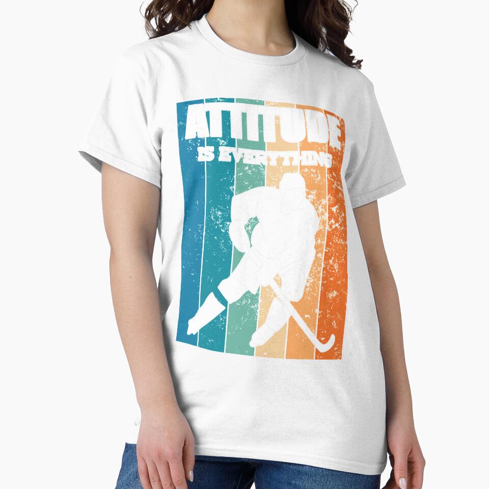Funny Ice Hockey Player Attitude Is Everything Gift by tomtomd