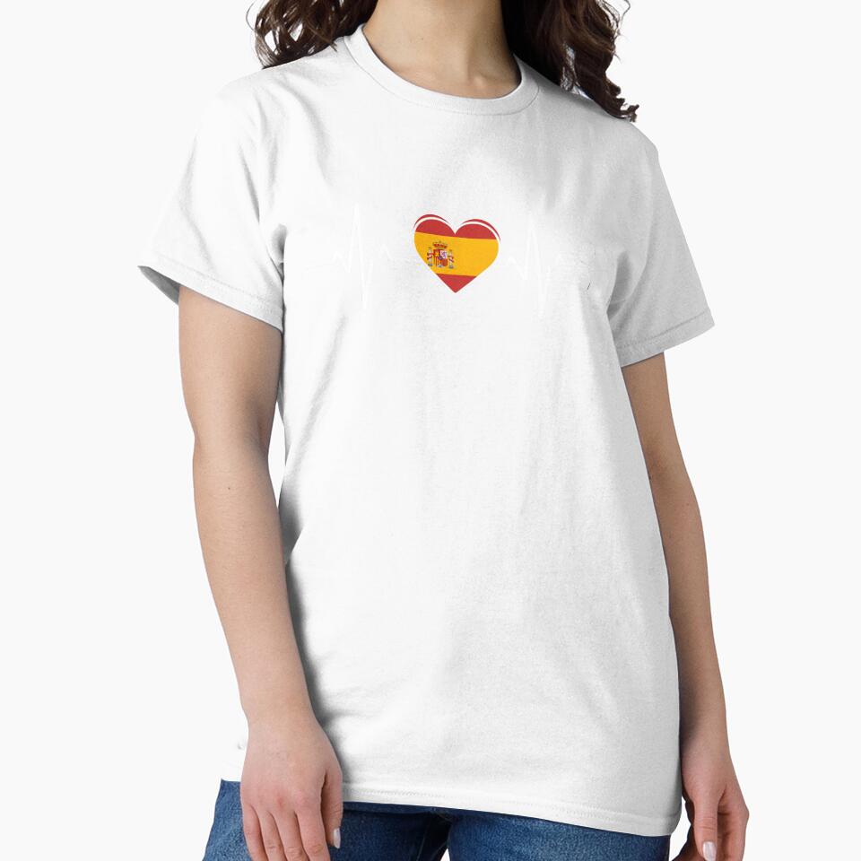 Spain Football Heartbeat | España Soccer Fan EKG by dudelinart