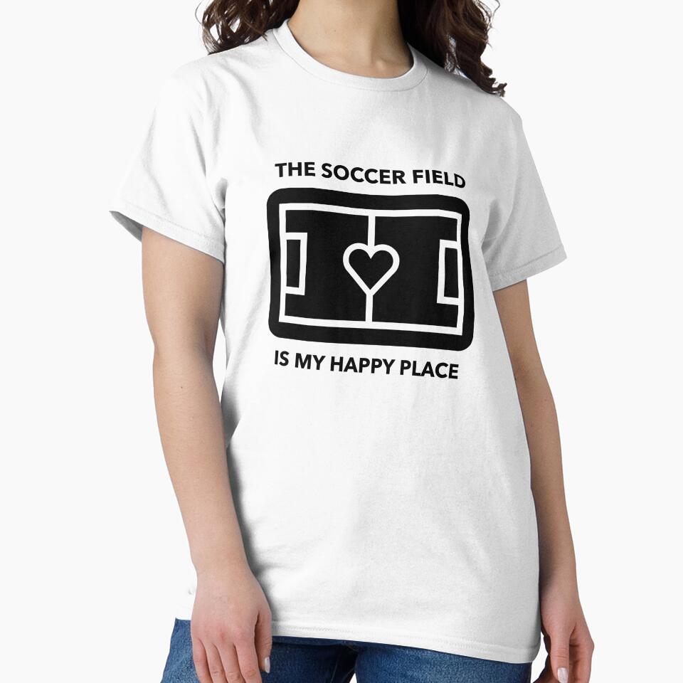 Soccer Lover Shirt – The Soccer Field Is My Happy Place by GenesixDesign