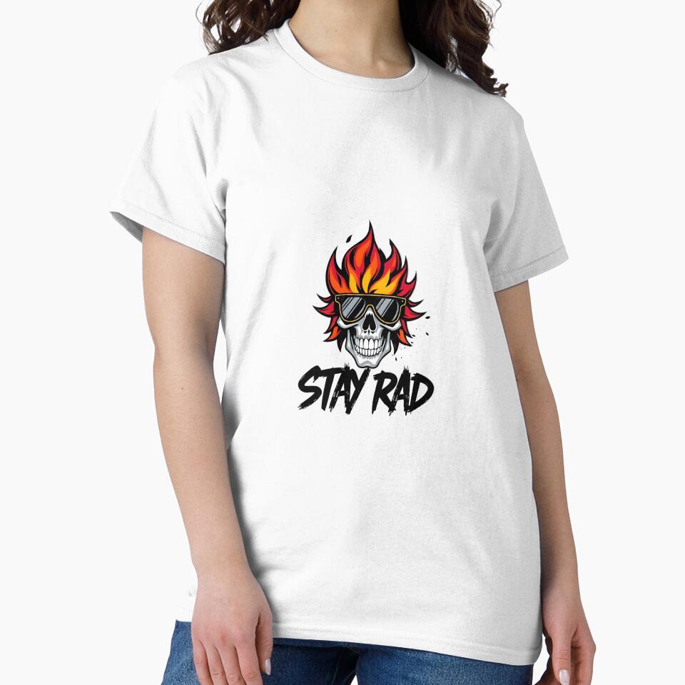 Edgy Skater Skull Stay Rad Streetwear Aesthetic by avexocartel