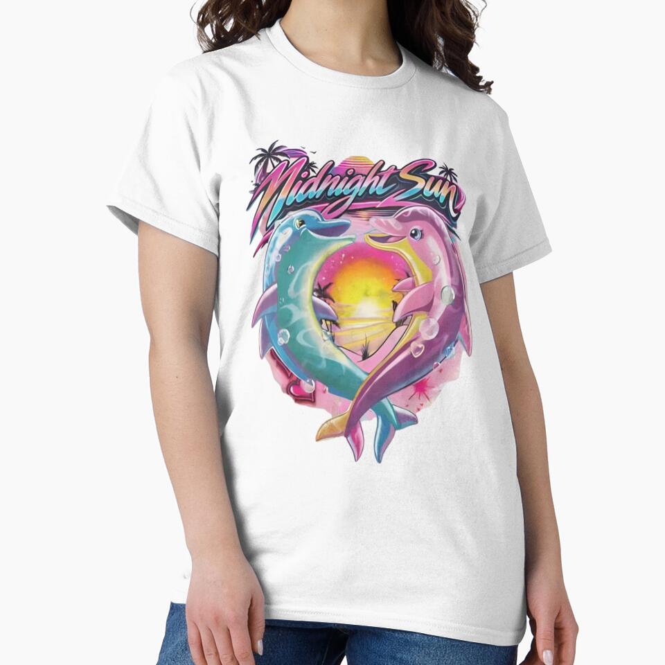 Vintage Zara Larsson Midnight Sun Dolphin Graphic, Retro Pop Concert Tee by HyphThonia