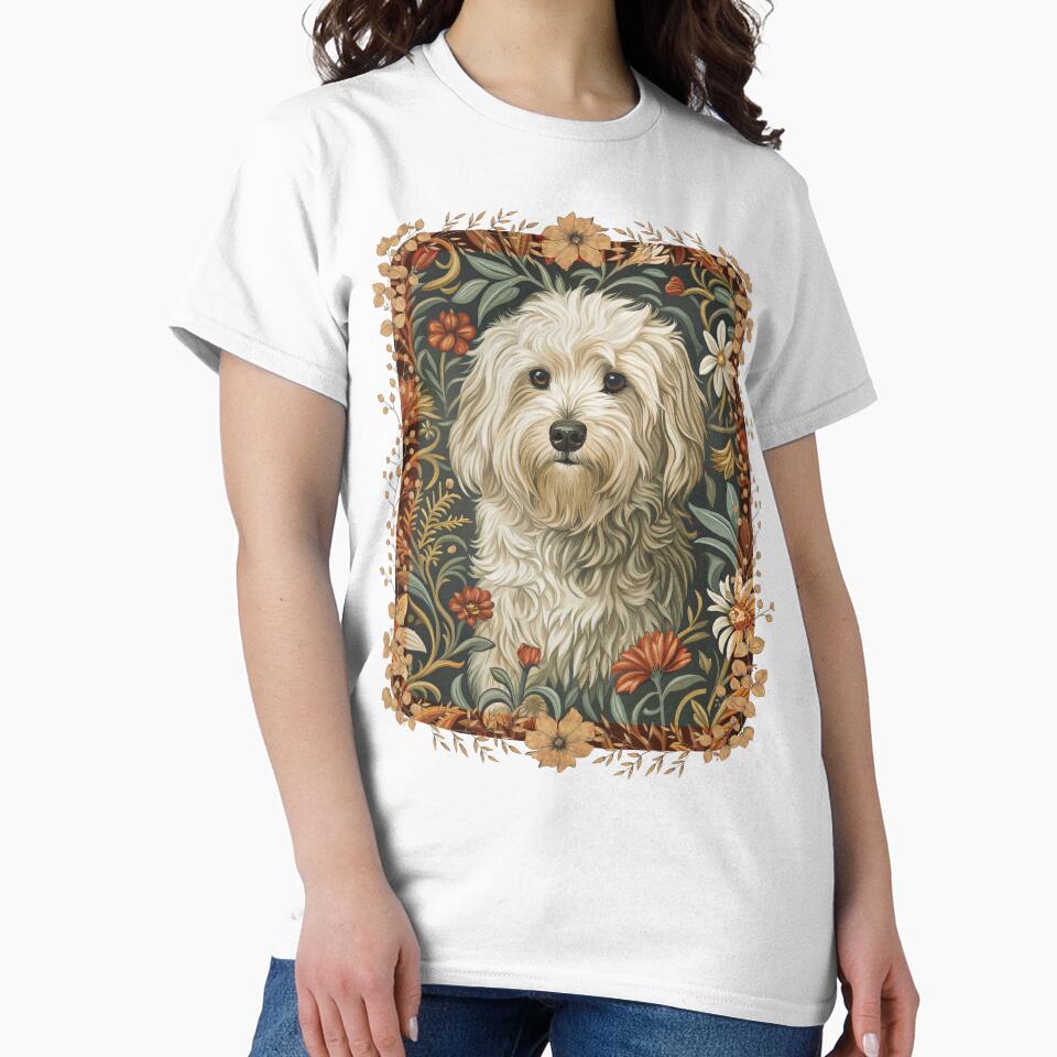 Cute White Shaggy Dog Havanese or Maltese by AntiqueImages