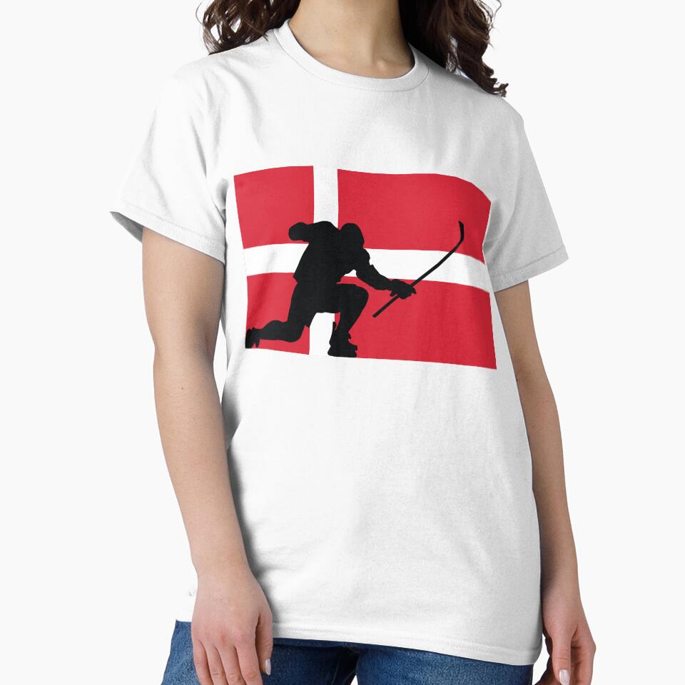 Hockey Denmark Silhouette Celebration by CanvasTee