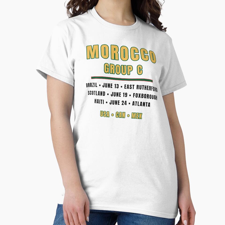 Morocco Football Fixtures T-Shirt – Group C Schedule Shirt by The Hairy Melon