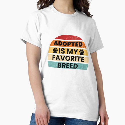 Adopted Is My Favorite Breed, Dog Lover Premium Tri-blend T-Shirt by RKdrawings