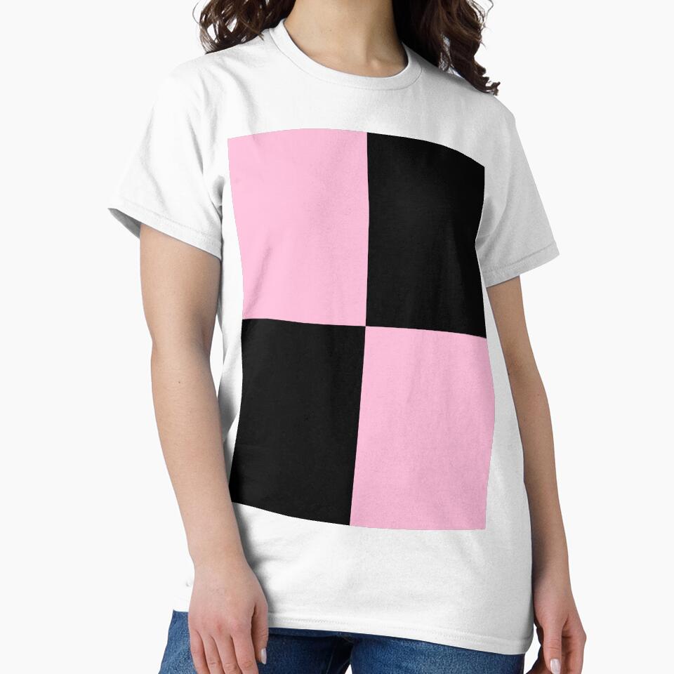 Quarters - Black and Cotton Candy Pink by JustPatterns2
