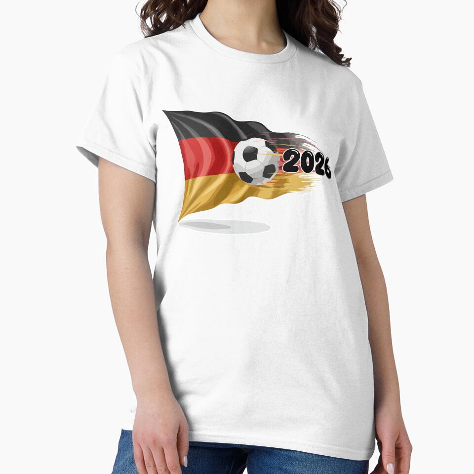 Germany Soccer 2026 Fan Tee: Black-Red-Gold Flag Football Design - Perfect Gift for World Cup Fans! by nymphengut