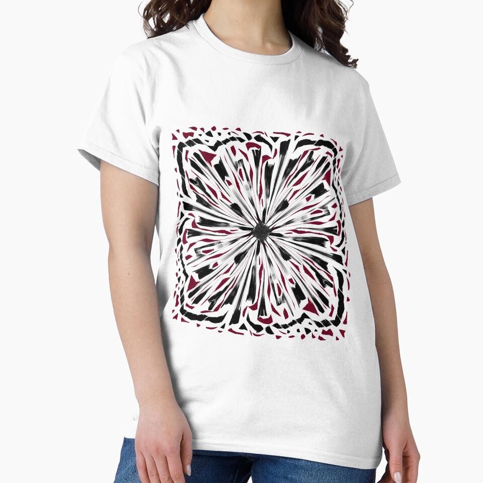 Abstract simple black and red pattern  - white background by AlinaSCorner