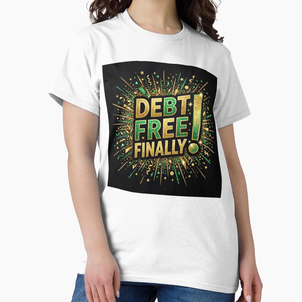 Debt Free Finally Shirt Debt Free Journey Celebration Gift Financial Freedom Tee by BrokeNoMoreCo