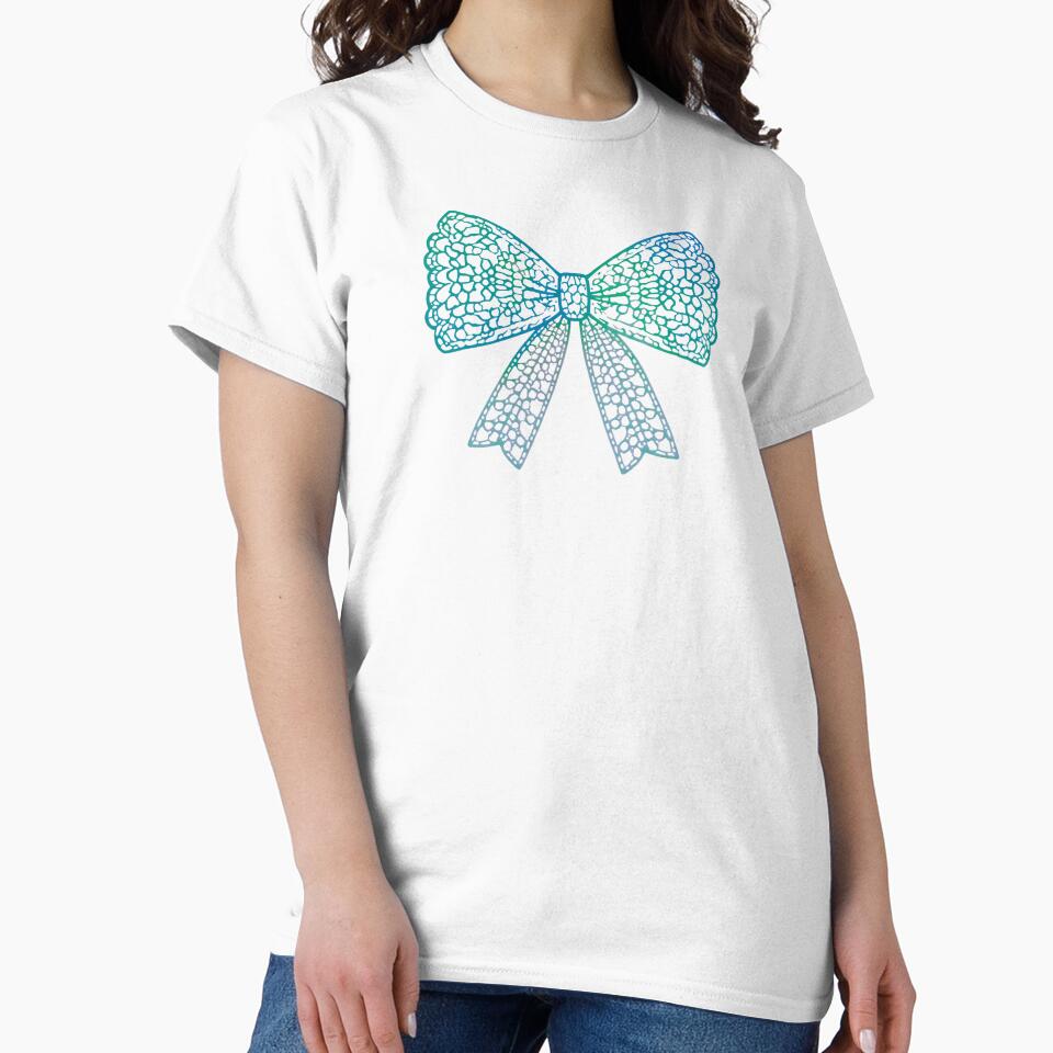 Blue floral lace bow by uunaa