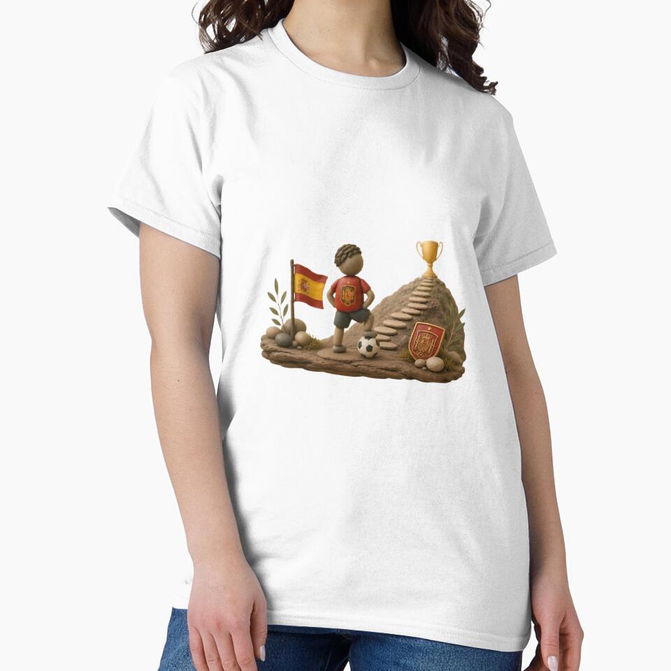 Spain Football Dreams Shirt | Road To Glory Pebble Art Design | Spanish Soccer Fan Gift | Football Passion Tee by PebbleMood