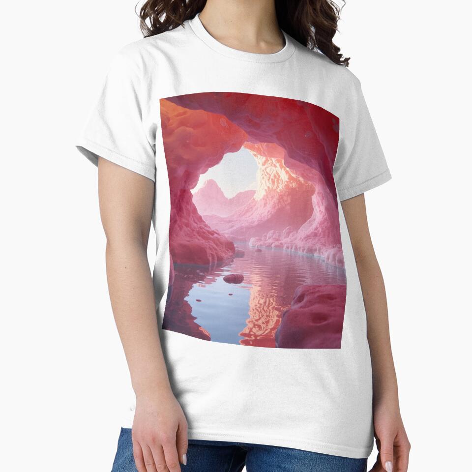 Pink Dream Cave - Surreal Landscape Art by MARSHORY