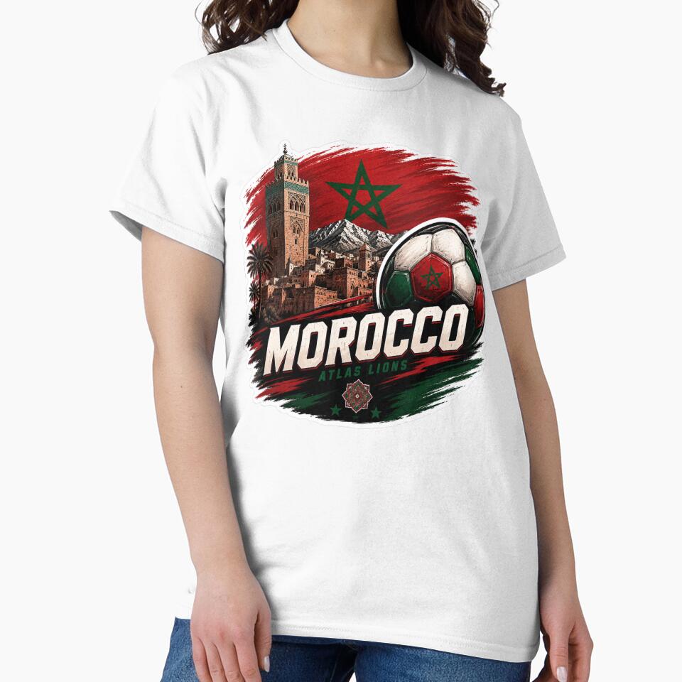 Morocco Football Sticker for Fans Who Feel the Passion of the Game | Soccer Aesthetic Design by shlepyart