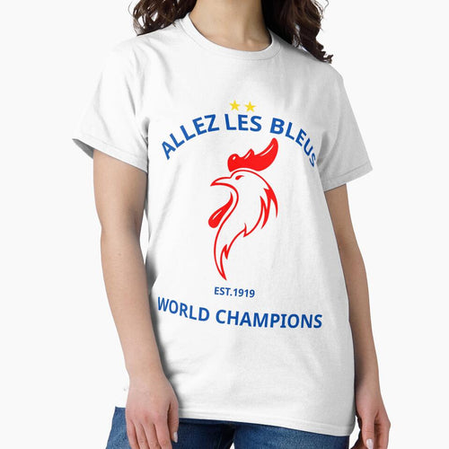 Allez Les Bleus Rooster Football Fans Crest by WildTrace