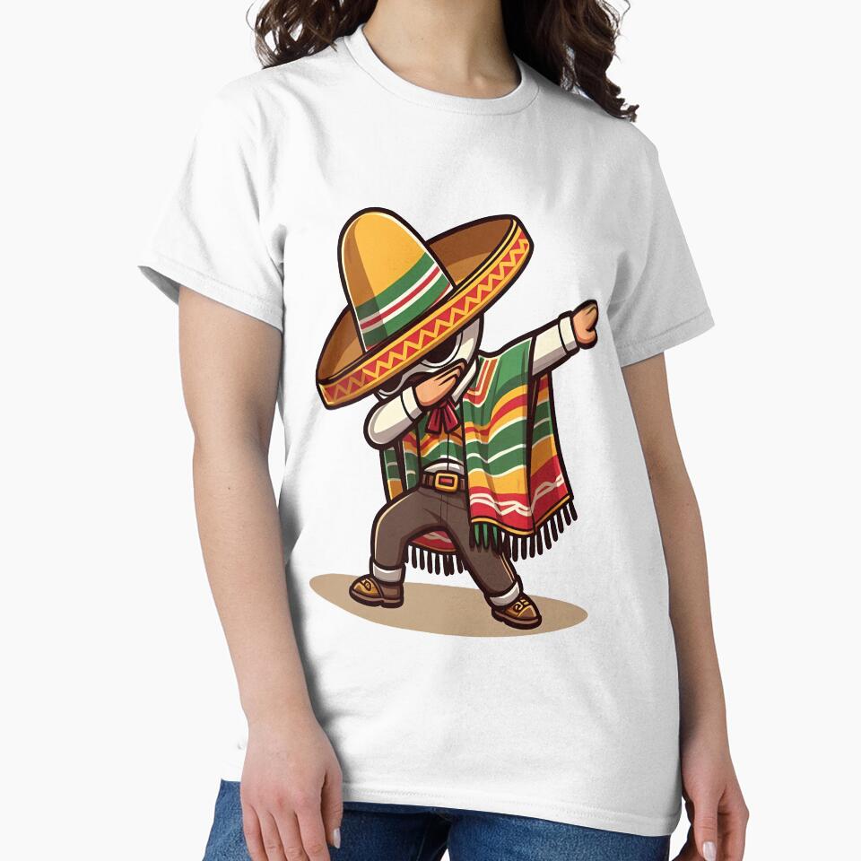 Dabbing Mexican Poncho Cinco de Mayo Boys Men by Nadeengift
